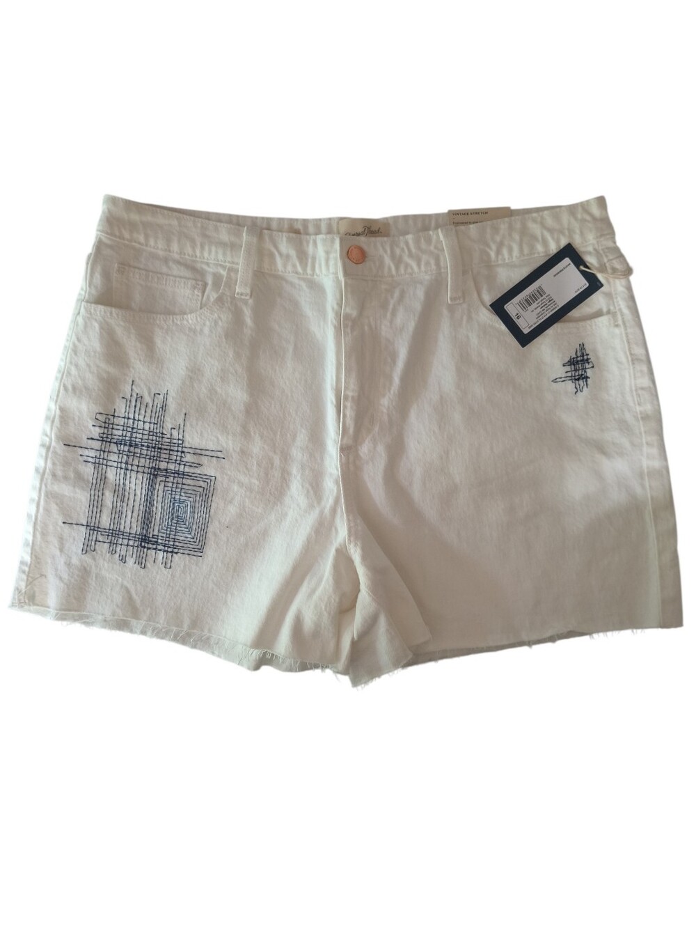 NWT White Universal Thread Vintage Midi Shorts Size 16